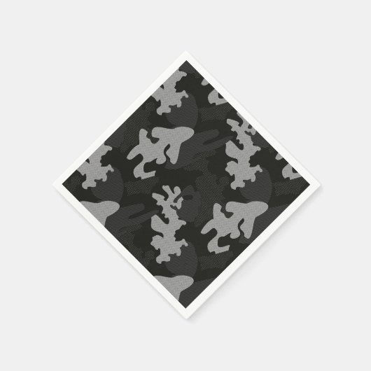 Black Camouflage Pattern Serviette (Ecke)