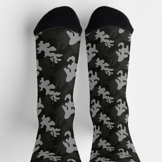 Black Camouflage Pattern Socken (Oben)