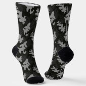 Black Camouflage Pattern Socken (Gewinkelt)