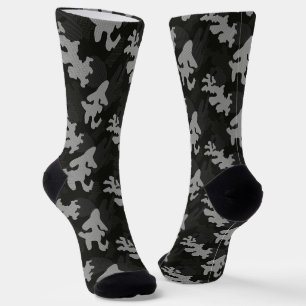 Black Camouflage Pattern Socken