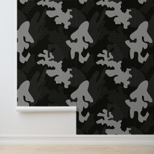 Black Camouflage Pattern Tapete