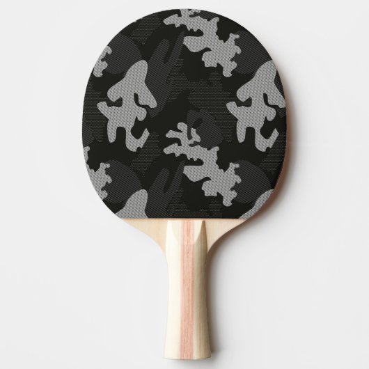 Black Camouflage Pattern Tischtennis Schläger (Vorderseite)