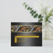 Black Camouflage Wedding RSVP (Stehend Vorderseite)