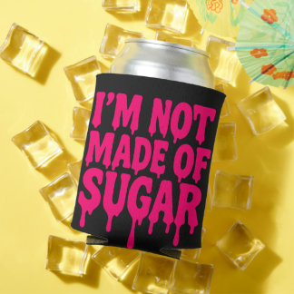 Black Can Cooler mit Neon Tropfen Zitat - Anpassen Dosenkühler