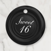 Black Candle Wax Siegel Tropfen Klasse Sweet 16 We Geschenkanhänger (Vorderseite)