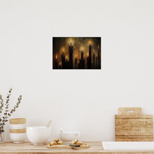 Black Candles Gothic Poster (Küche)