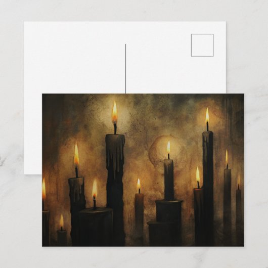 Black Candles Gothic Postkarte (Vorne/Hinten)