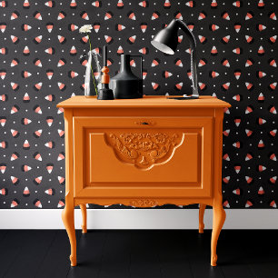 Black Candy Corn Halloween Tapete