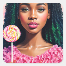 Black Candy Girl Lollipop Beauty