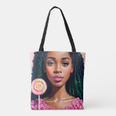 Black Candy Girl Lollipop Beauty Tasche (Rückseite)