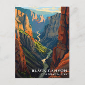 Black Canyon Colorado USA Travel Keepake Postkarte (Vorderseite)