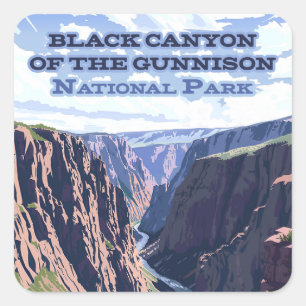 Black Canyon des Gunnison National Park CO Quadratischer Aufkleber