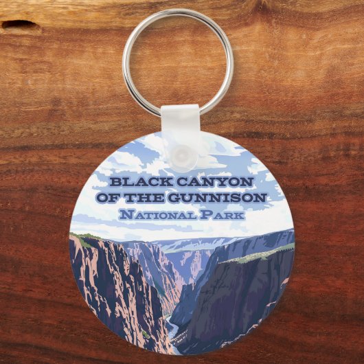 Black Canyon des Gunnison National Park CO Schlüsselanhänger (Rückseite)