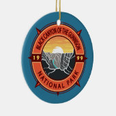 Black Canyon des Gunnison National Park Compass Keramik Ornament (Rechts)