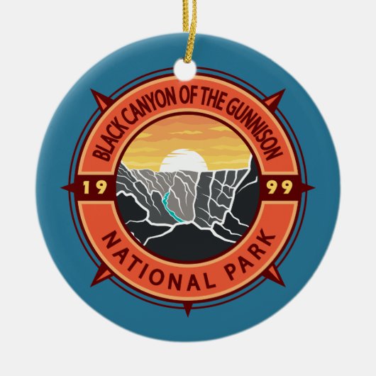 Black Canyon des Gunnison National Park Compass Keramik Ornament (Vorne)