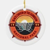 Black Canyon des Gunnison National Park Compass Keramik Ornament (Hinten)