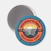 Black Canyon des Gunnison National Park Compass Magnet (Vorderseite/Rückseite)