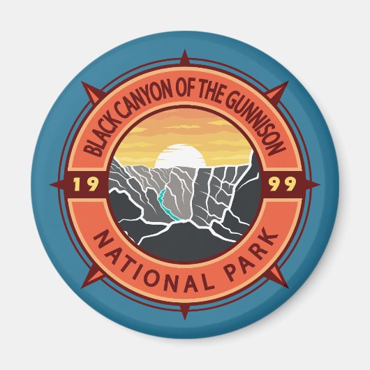 Black Canyon des Gunnison National Park Compass Magnet (Vorne)