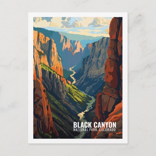Black Canyon National Park Colorado USA Postkarte (Vorderseite)