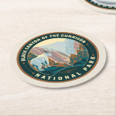 Black Canyon National Park Runder Pappuntersetzer (Angewinkelt)