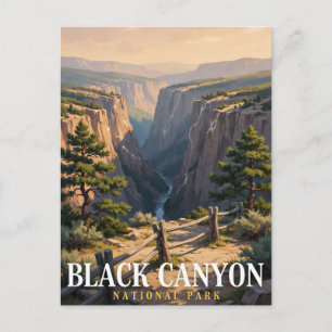 Black Canyon National Park Schluchtblick Kunst Postkarte