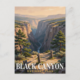 Black Canyon National Park Schluchtblick Kunst Postkarte