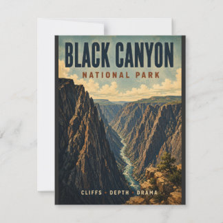 Black Canyon Nationalpark im Stil eines Vintage-Po Mitteilungskarte