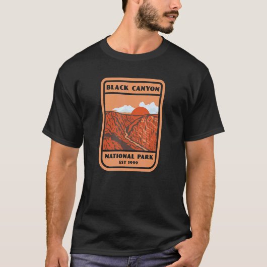 Black Canyon Nationalpark Vintages Abzeichen T-Shirt (Vorderseite)