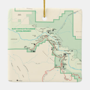 Black Canyon Of The Gunnison Map Keramikornament
