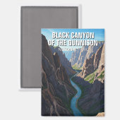 Black Canyon of the Gunnison National Park Travel Magnet (Vorderseite/Rückseite)