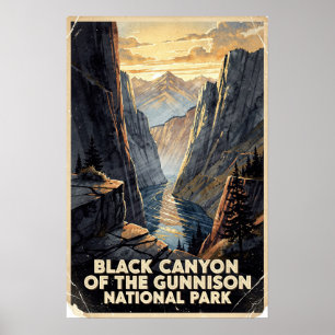 Black Canyon of the Gunnison Nationalpark im Vinta Poster