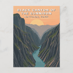 Black Canyon of the Gunnison Reise USA Postkarte