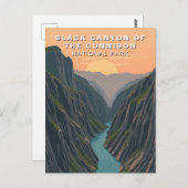 Black Canyon of the Gunnison Travel USA Postkarte (Vorne/Hinten)
