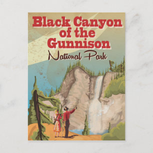 Black Canyon of the Gunnison Vintage-Reiseposter Postkarte