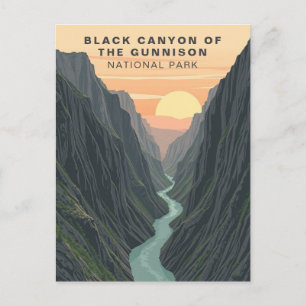 Black Canyon of the Gunnison Vintage USA Postkarte