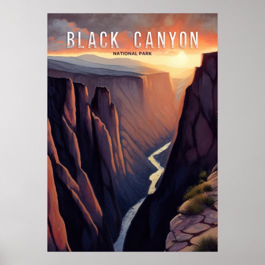 Black Canyon Watercolor Poster (Vorne)