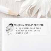 Black Cap Chickadee Bird Rücksendeadresse (Insitu)