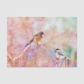 Black Cap Chickadee und Robin Hangout Seidenpapier (Vorderseite)