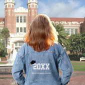 Black Cap-Klasse mit 20XX Abschluss Jeansjacke