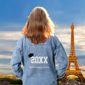 Black Cap-Klasse mit 20XX Abschluss Jeansjacke