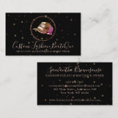 Black Cap Sport Hat Visitenkarte (Vorne/Hinten)