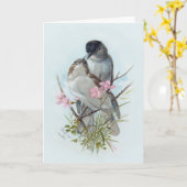 Black Cap Warblers Karte (Gelbe Blume)