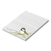 Black Capped Chickadee Bird Individuelle Name Line Notizblock (Rotiert)