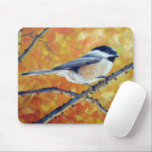 BLACK-CAPPED CHICKADEE MOUSEPAD (Mit Mouse)