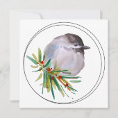 Black Capped Chickadee Watercolour Karte (Vorderseite)