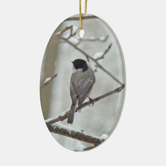 Black Capped Chickadee Weihnachtsschmuck (Links)