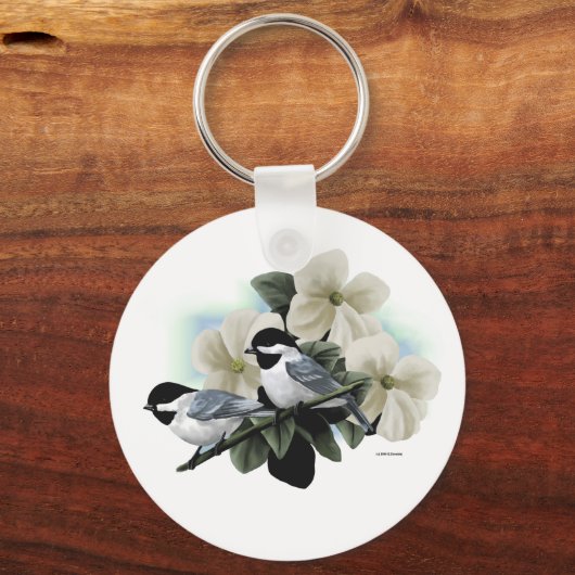 Black Capped Chickadees Schlüsselanhänger (Vorderseite)