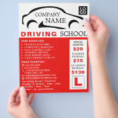 Black Car Logo, Driving School, Instructor Advert Flyer (Hand)