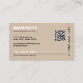 Black Car Rental Service Brown Visitenkarte (Rückseite)