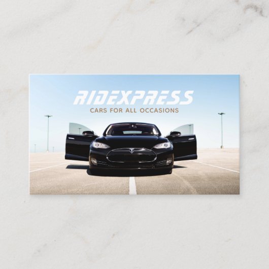 Black Car Rental Service Brown Visitenkarte (Vorderseite)